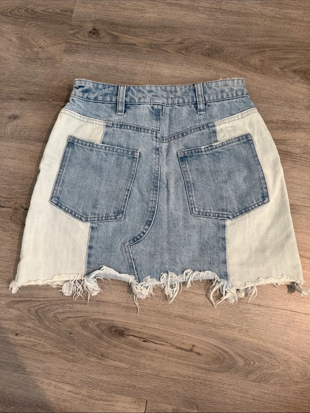Free People Two Toned Denim Asymmetrical Going Rogue Skirt 💕